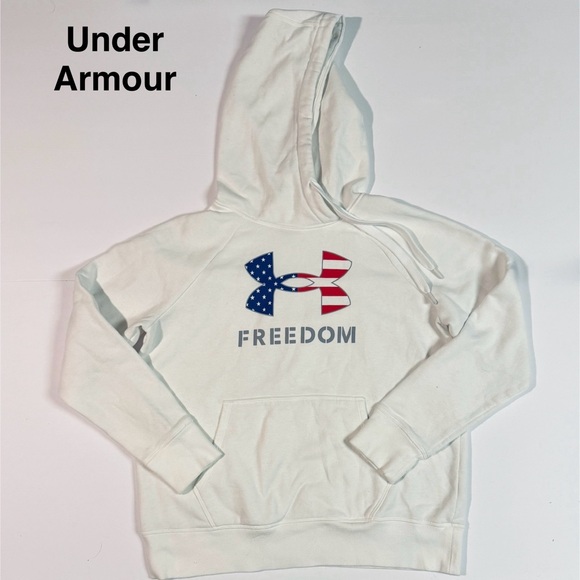 Under Armour White Patriotic Freedom Hoodie **See photo 3** - Picture 1 of 5